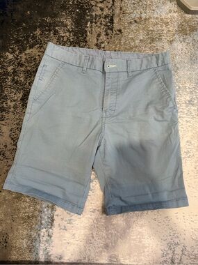 Primark Light Blue Flat-Front Men's Chino Shorts